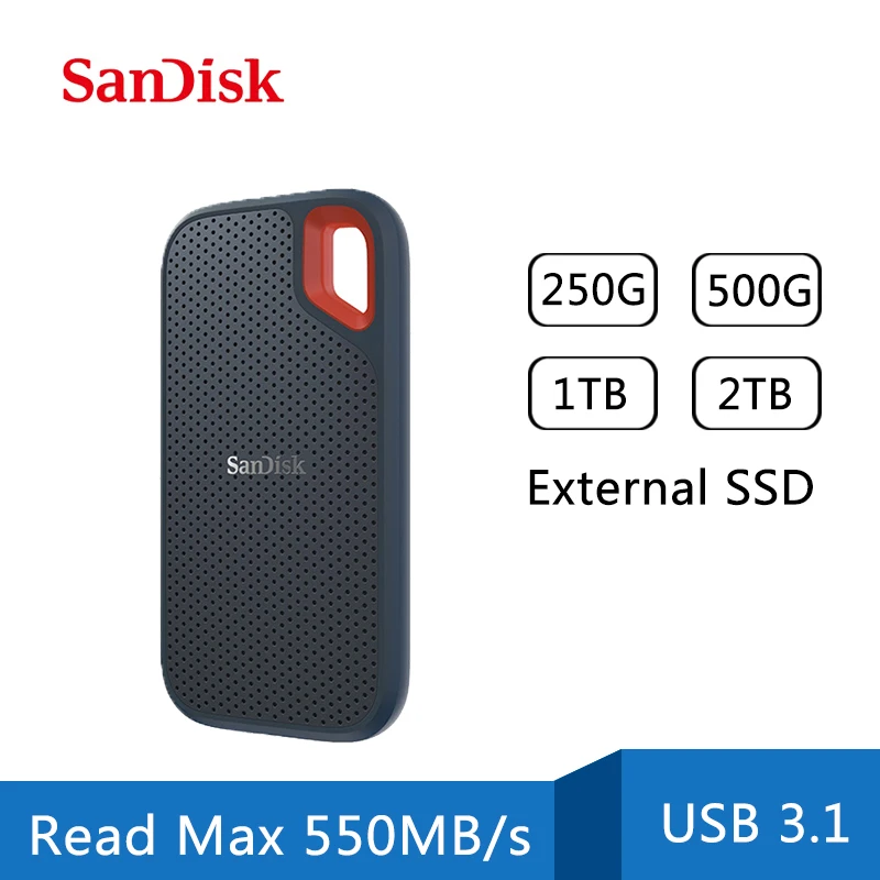 SanDisk Портативный внешний SSD 500 Гб жесткий диск 250 ГБ USB 3 1 HD твердотельный