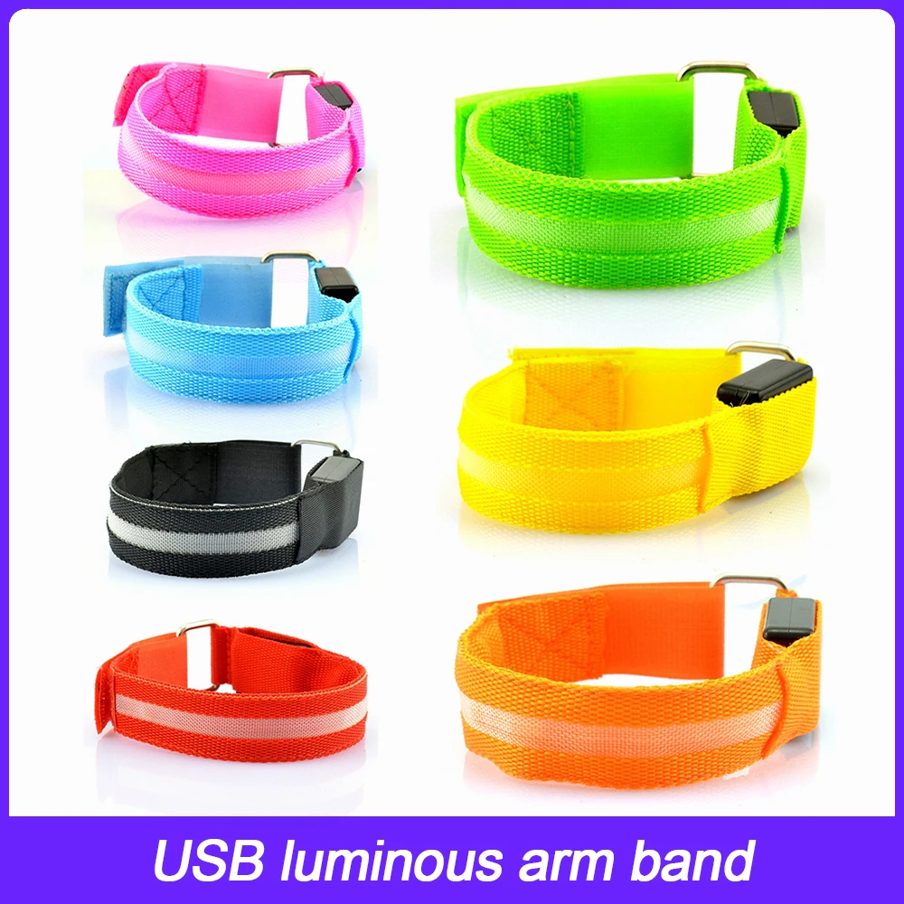 USB Armband Outdoor Sports LED Glow Band Rechargeable Safety Belt Leg Warning Wristband Adjustable Bracelet for Night Running
USB Armband Outdoor Sports LED Glow Band Rechargeable Safety Belt Leg Warning Wristband Adjustable Bracelet for Night Running