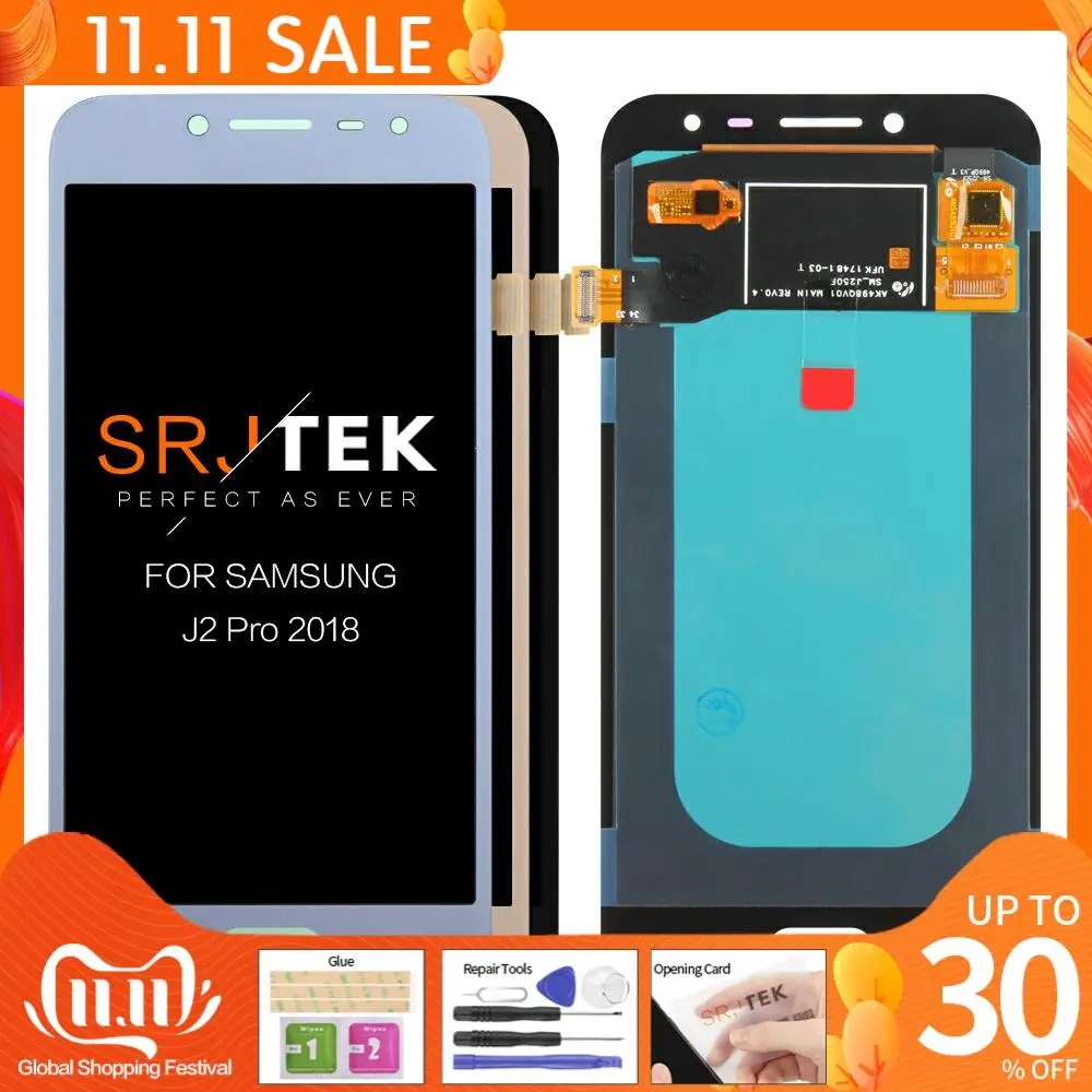 Активно-матричные осид экран для Samsung Galaxy J2 pro 2018 J250 J250F ЖК-дисплей с сенсорным