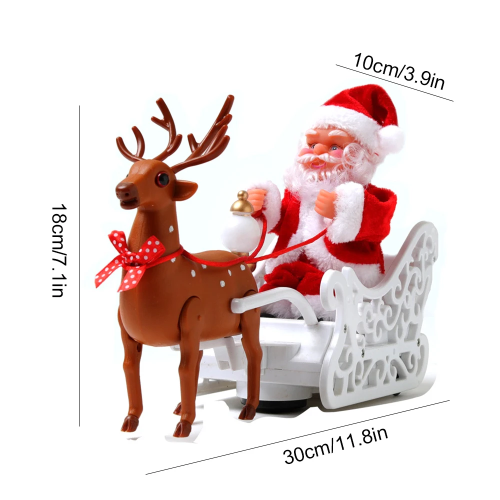 Christmas Santa Claus Electric Toy with Music Doll Elk Sled Electric Car Toy Christmas Decorations Children Kids New Year Gifts
Christmas Santa Claus Electric Toy with Music Doll Elk Sled Electric Car Toy Christmas Decorations Children Kids New Year Gifts