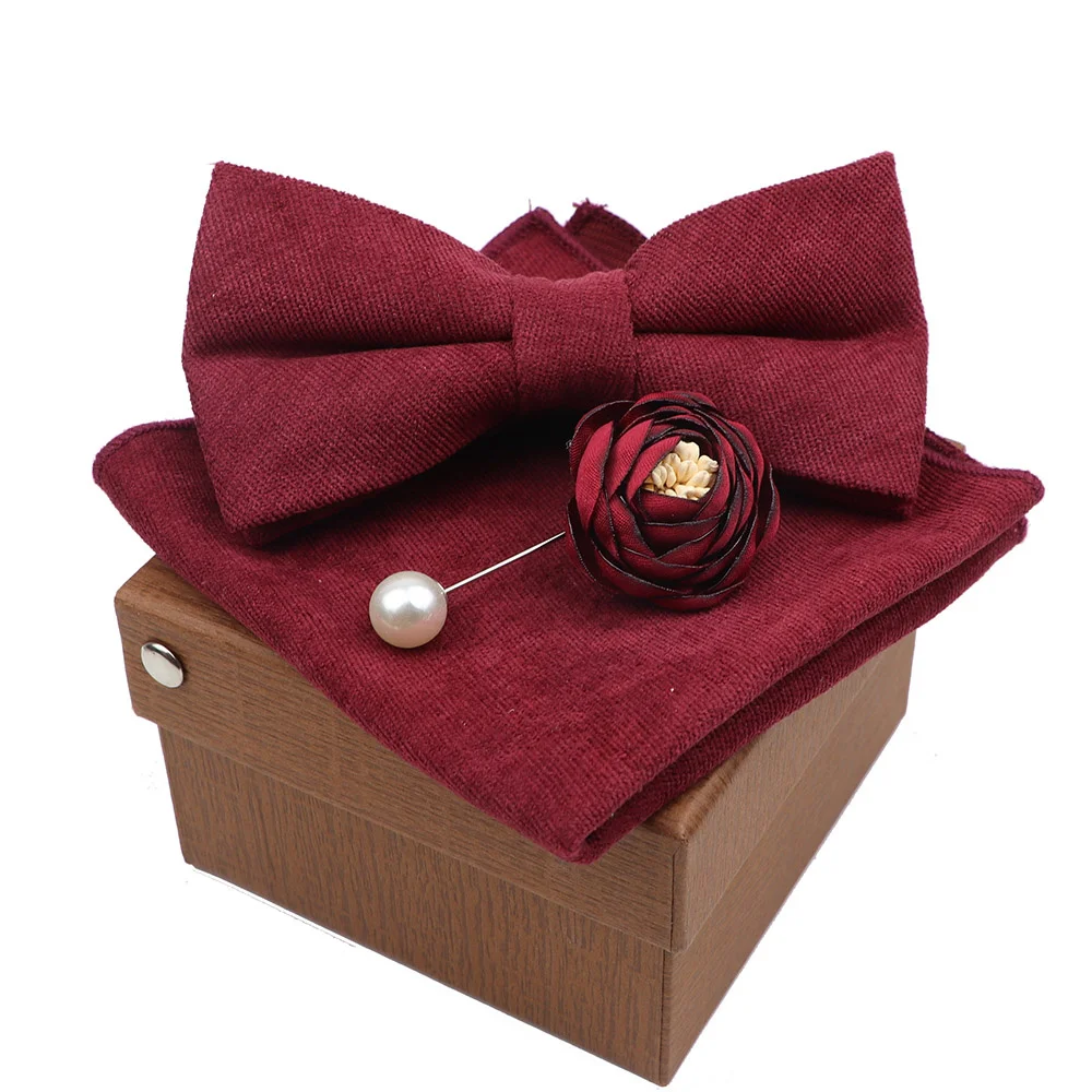 Solid Color Super Soft Suede Men Cotton Bow Handkerchief Brooch Set Bowtie Bowknot Pink Blue Butterfly Wedding Gift
Solid Color Super Soft Suede Men Cotton Bow Handkerchief Brooch Set Bowtie Bowknot Pink Blue Butterfly Wedding Gift