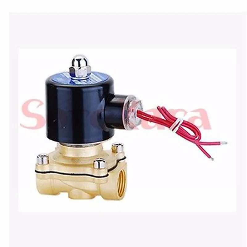 Фото AC24V 1/2 "BSP соленоидный латунный клапан 2 портовый водный Воздух Масло 2W 160 15