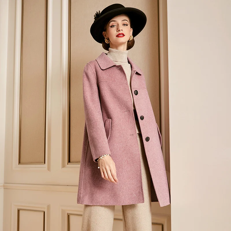 SHZQ Winter New Pink Double-sided Cashmere Coat Women's Middle and Long Popular Wool Casual Wool Coat
SHZQ Winter New Pink Double-sided Cashmere Coat Women's Middle and Long Popular Wool Casual Wool Coat
