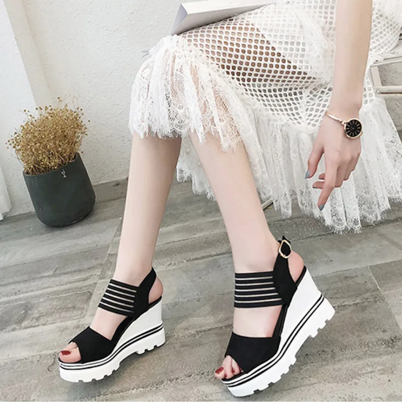 New Women Sandals Shoes Summer Wedges High Heels Fashion Ladies Peep Toe Buckle Strap Stretch Fabric Ankle Strap Female Shoes
New Women Sandals Shoes Summer Wedges High Heels Fashion Ladies Peep Toe Buckle Strap Stretch Fabric Ankle Strap Female Shoes