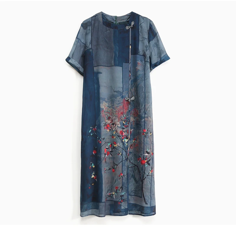 Plus Size Women 2021 New Summer Dress 50-Year-Old Western Noble Mmiddle-Aged Elderly Spring Cheongsam Improved Chiffon Dress 201
Plus Size Women 2021 New Summer Dress 50-Year-Old Western Noble Mmiddle-Aged Elderly Spring Cheongsam Improved Chiffon Dress 201