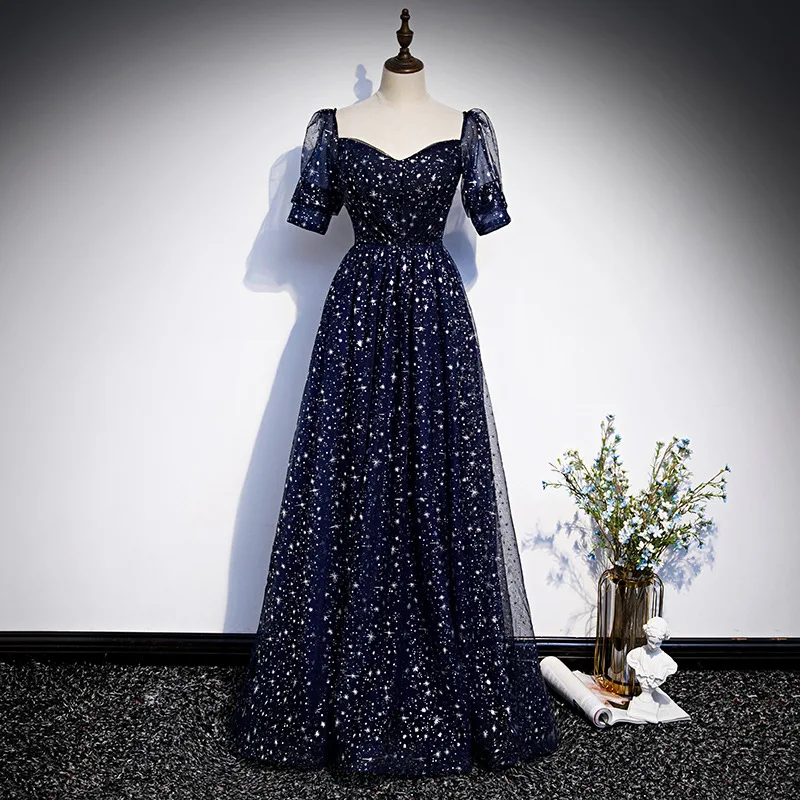 High-waist Slimming Evening Dress Women 2021 New Banquet Elegant Graceful Floor-length Dress Fairy Fantasy Mori Starry Sky Dress
High-waist Slimming Evening Dress Women 2021 New Banquet Elegant Graceful Floor-length Dress Fairy Fantasy Mori Starry Sky Dress