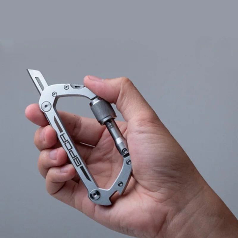 RUOX Multi-Function Carabiner Keychain Bottle Opener Wrench Outdoor Portable Tool Knife Titanium Stainless Steel Aluminum
RUOX Multi-Function Carabiner Keychain Bottle Opener Wrench Outdoor Portable Tool Knife Titanium Stainless Steel Aluminum