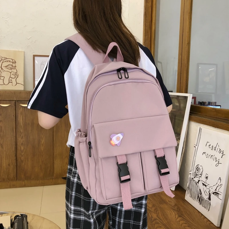 Backpack For Teenager Large Capacity Nylon Waterproof 2020 Women's Backpack School Bags Pure Color Zipper School Backpack Black
Backpack For Teenager Large Capacity Nylon Waterproof 2020 Women's Backpack School Bags Pure Color Zipper School Backpack Black