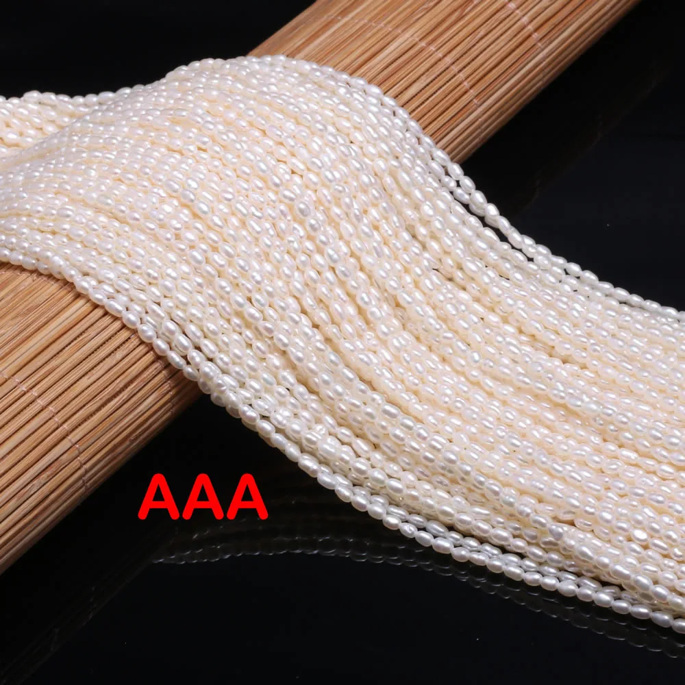 Natural Freshwater Pearl Beads Rice Shape Rank AAA for DIY Women Elegant Necklace Bracelet Jewelry Making Size 2.0-2.5mm
Natural Freshwater Pearl Beads Rice Shape Rank AAA for DIY Women Elegant Necklace Bracelet Jewelry Making Size 2.0-2.5mm