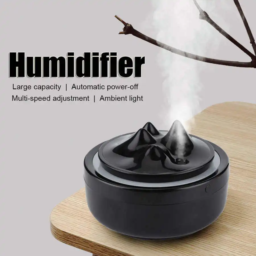 USB Air Humidifier 300ML Mountain Shape Aromatherapy Atomizer Home Office Car Essential Aroma Oil Diffuser LED Lamp Mist Maker
USB Air Humidifier 300ML Mountain Shape Aromatherapy Atomizer Home Office Car Essential Aroma Oil Diffuser LED Lamp Mist Maker