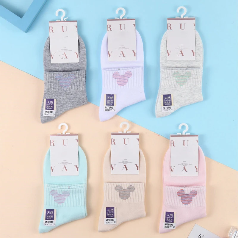 6 Pairs Disney Cartoon Women's Breathable Cotton Socks Cute Mickey Animal Pattern Girl Sock Combed Cotton Female Sports Socks
6 Pairs Disney Cartoon Women's Breathable Cotton Socks Cute Mickey Animal Pattern Girl Sock Combed Cotton Female Sports Socks