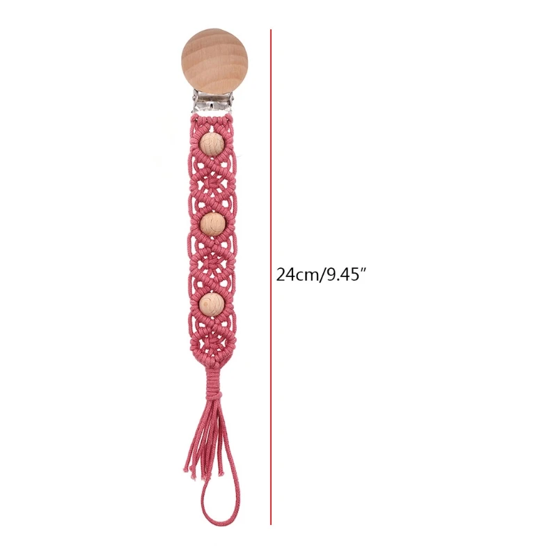 Cotton Rope Baby Pacifier Clip Chain Beech Wood Pacifier Clip Soother Holder Infant Teething Chain
Cotton Rope Baby Pacifier Clip Chain Beech Wood Pacifier Clip Soother Holder Infant Teething Chain