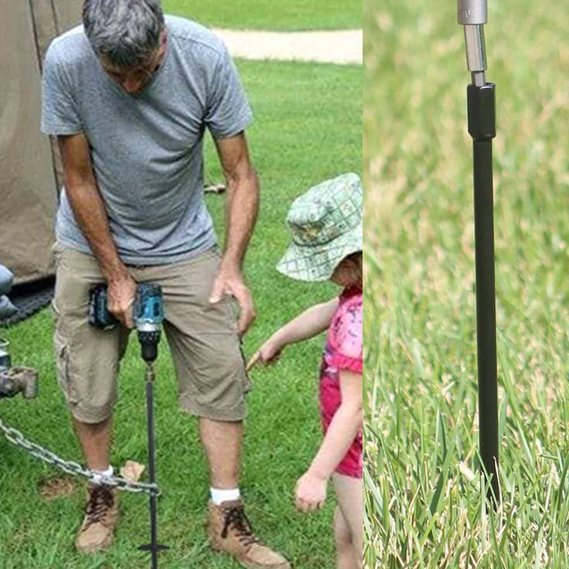 Black Ground Anchor 15 Inches in Length Diameter, for Securing Animals, Tents, Canopies, Sheds 
Black Ground Anchor 15 Inches in Length Diameter, for Securing Animals, Tents, Canopies, Sheds