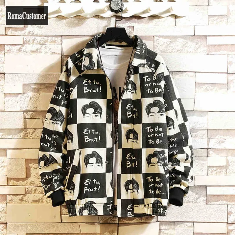 Fashion Print Plaid Jackets Mens Casual Spring Autumn Loose High Street Korean Large Size Hip Hop Male Cargo Coat Size M-5XL
Fashion Print Plaid Jackets Mens Casual Spring Autumn Loose High Street Korean Large Size Hip Hop Male Cargo Coat Size M-5XL
