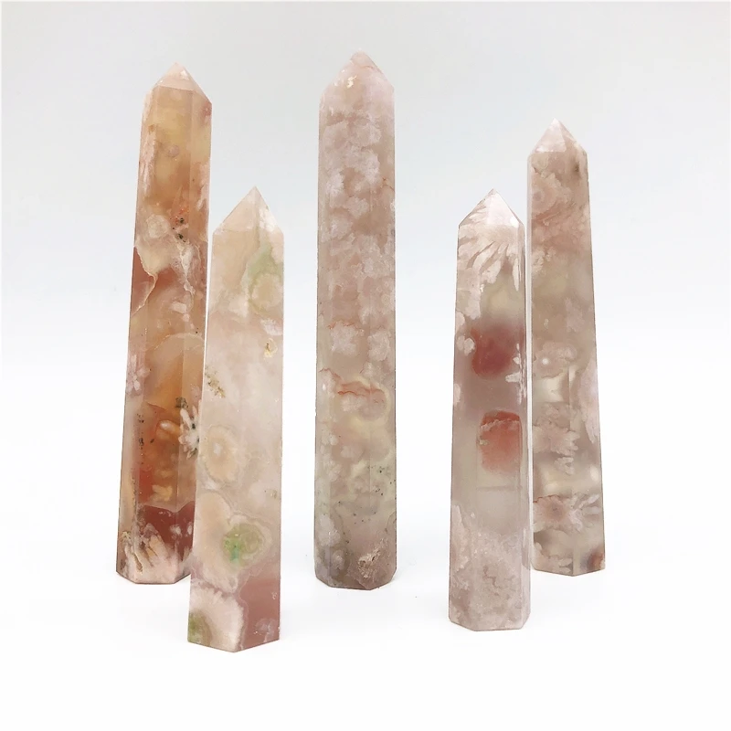 1PC Sakura Cherry Agate Natural Crystal Point Hexagonal Column Crystal Healing Wand Home Natural Stones and Minerals
1PC Sakura Cherry Agate Natural Crystal Point Hexagonal Column Crystal Healing Wand Home Natural Stones and Minerals