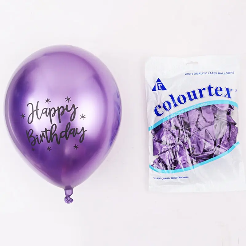 12inch Printed Colour Metal Latex Happy Birthday Balloon Party Wedding Decorations Adult Chrome Balloons Accessories Room Decor
12inch Printed Colour Metal Latex Happy Birthday Balloon Party Wedding Decorations Adult Chrome Balloons Accessories Room Decor
