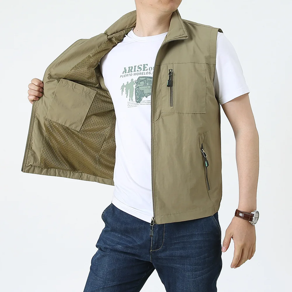 Spring Summer Breathable Vest Many Pockets Men Outdoors Pocket Waistcoat Male Photographer Tactical Big Size Sleeveless Jacket
Spring Summer Breathable Vest Many Pockets Men Outdoors Pocket Waistcoat Male Photographer Tactical Big Size Sleeveless Jacket