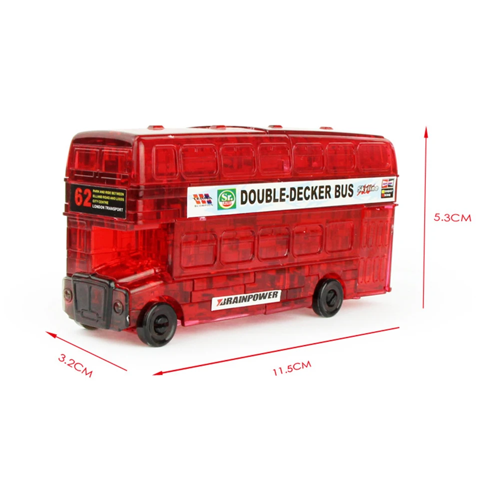 3D Double Decker Bus Car Crystal Puzzles For Kids Model DIY Building Blocks Early Educational Learning Toys Kids Toy Gift
3D Double Decker Bus Car Crystal Puzzles For Kids Model DIY Building Blocks Early Educational Learning Toys Kids Toy Gift