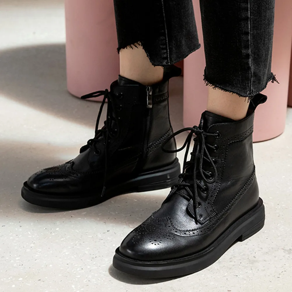 Real Leather Boots Female women shoes Ankle 2020 Autumn British Wind Genuine Leather flats short Boots Motorcycle Martin shoes
Real Leather Boots Female women shoes Ankle 2020 Autumn British Wind Genuine Leather flats short Boots Motorcycle Martin shoes