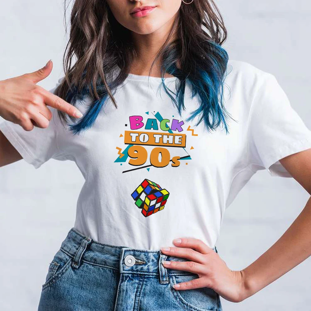 Back to THE Rubik's Cube Women T Shirt Art Loose Short Sleeve Female Camiseta Mujer T-shirt Spain Style Leisucre Versatile Women
Back to THE Rubik's Cube Women T Shirt Art Loose Short Sleeve Female Camiseta Mujer T-shirt Spain Style Leisucre Versatile Women