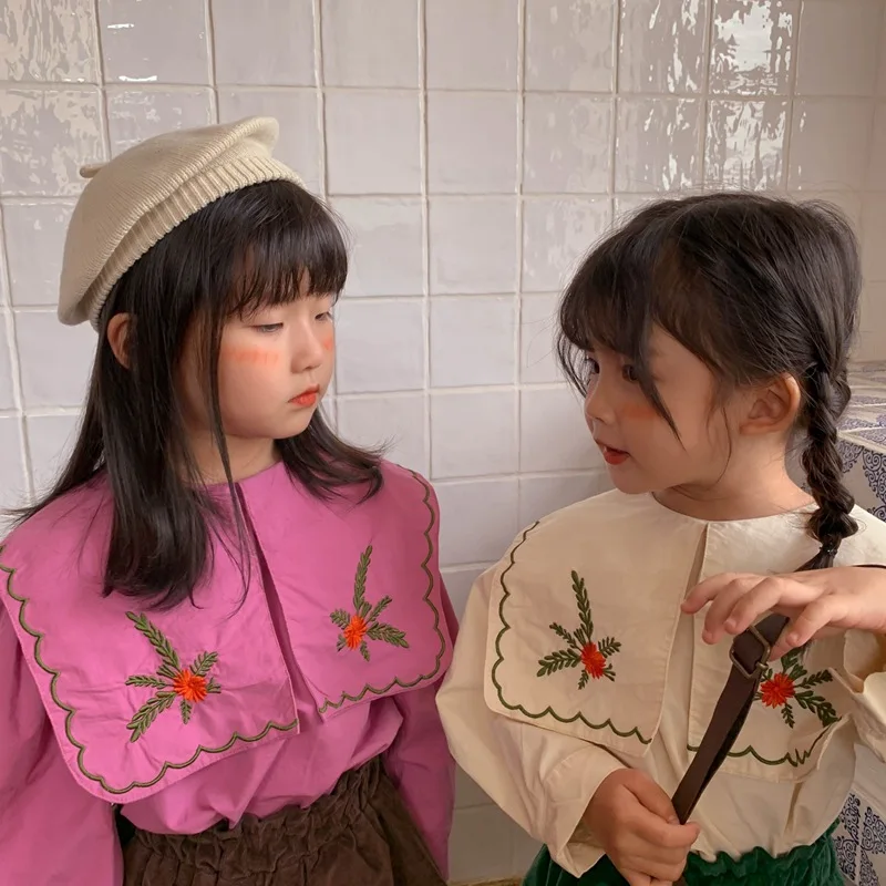 2021 Autumn New Kids Long Sleeve Blouse Korean Toddler Girls Big Lapel Embroidery Shirts Baby Fashion Cotton Tops Girls Blouses
2021 Autumn New Kids Long Sleeve Blouse Korean Toddler Girls Big Lapel Embroidery Shirts Baby Fashion Cotton Tops Girls Blouses