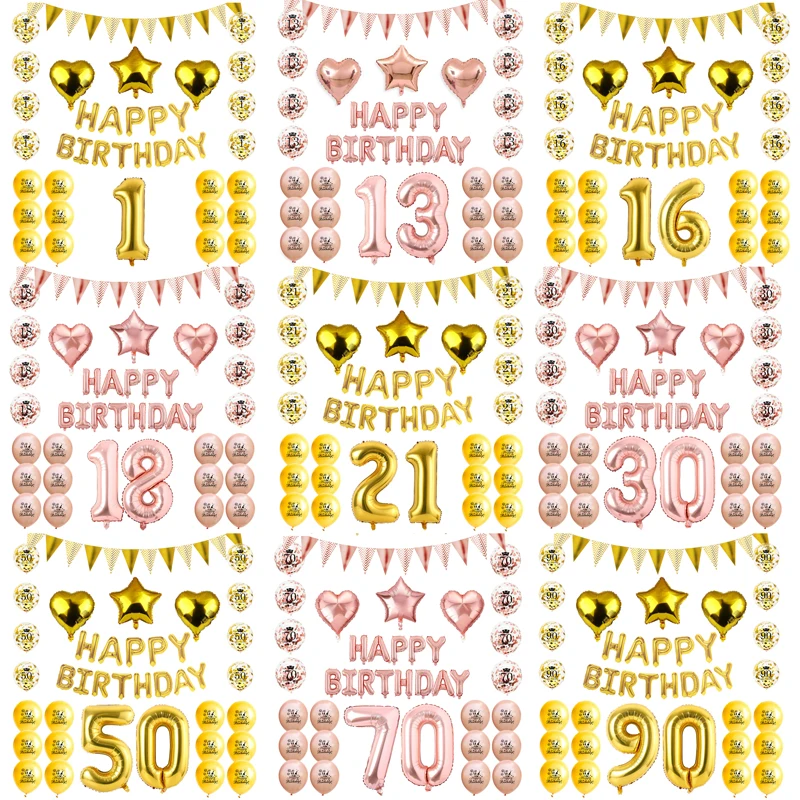 32inch Number 1/13/16/18/21/30/40/50/60/70/80/90 Happy Birthday Latex Foil Confetti Balloon Set Mom Dad Birthday Party Decor
32inch Number 1/13/16/18/21/30/40/50/60/70/80/90 Happy Birthday Latex Foil Confetti Balloon Set Mom Dad Birthday Party Decor