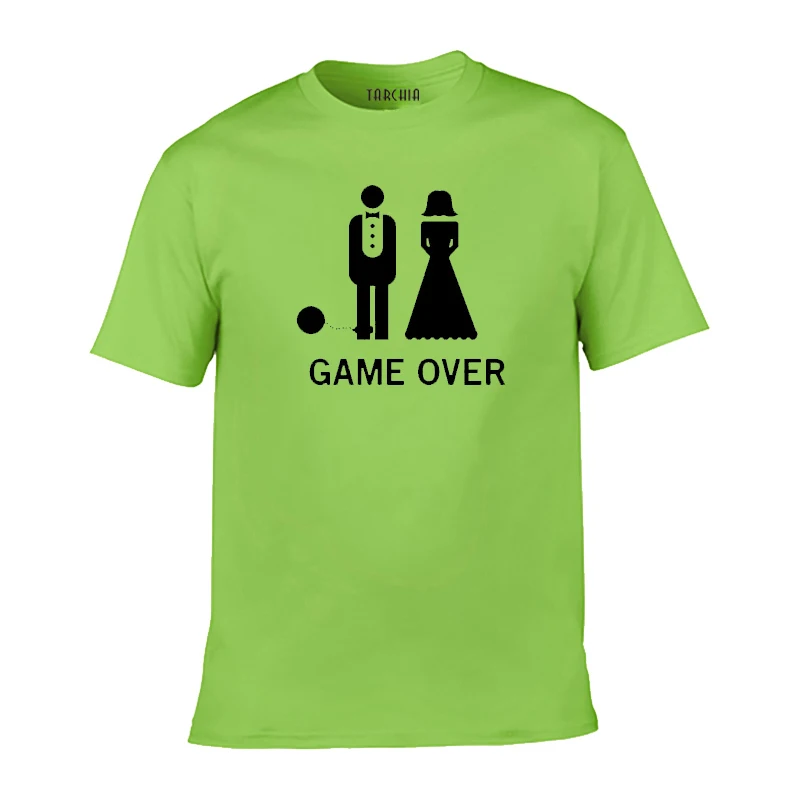 TARCHIA новинка 2021 года модная забавная летняя футболка из хлопка с надписью Game Over