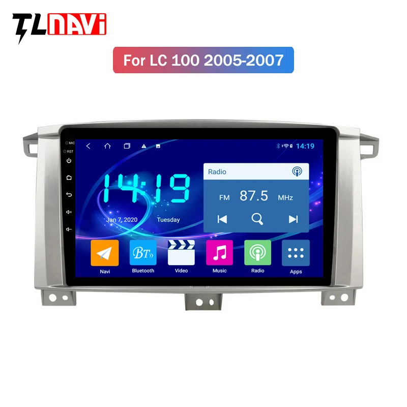 Автомобильный мультимедийный dvd плеер 4 Гб + 64 ГБ Android 10 для Toyota Land cruiser 100 LC100