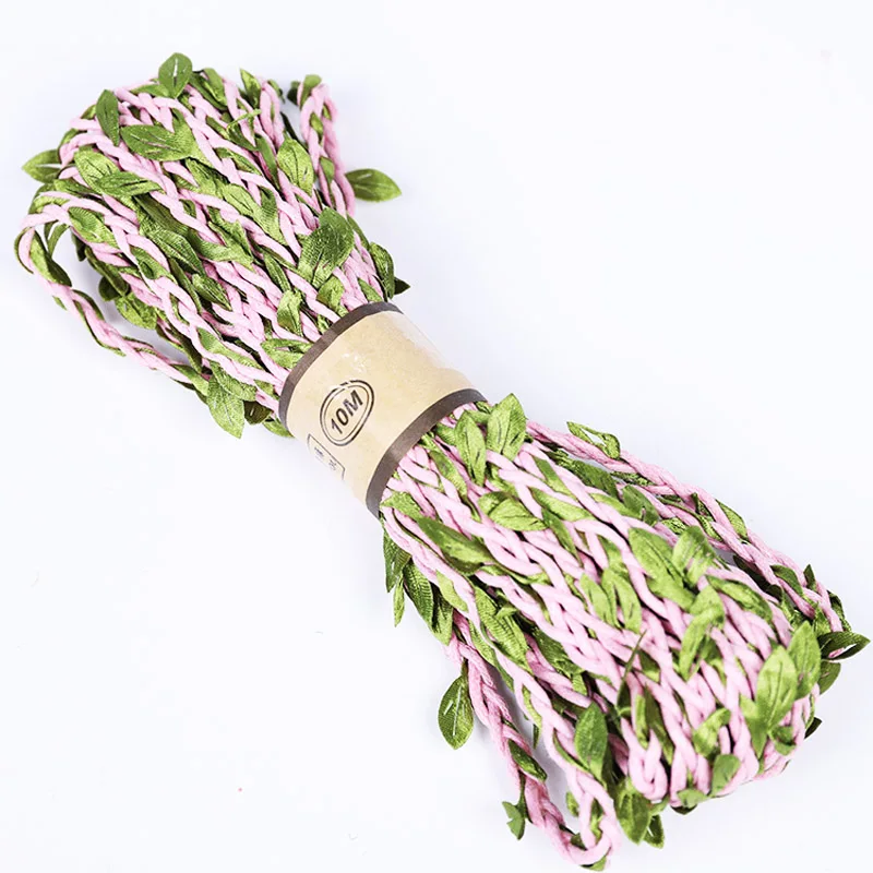 10 ярдов имитация листьев плетение пеньковая веревка DIY Свадьба День рождения