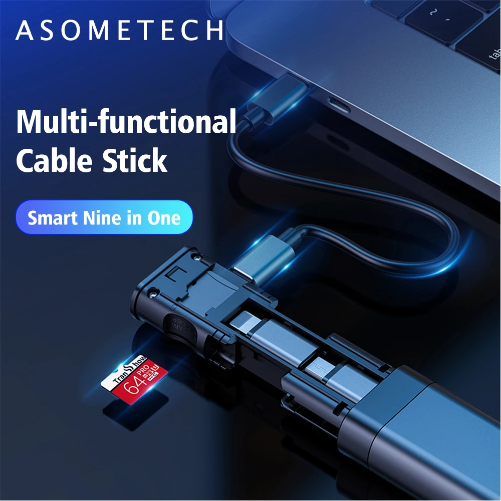 Многофункциональный Кабель-адаптер USB C для хранения карт кардридер SIM-карт TF