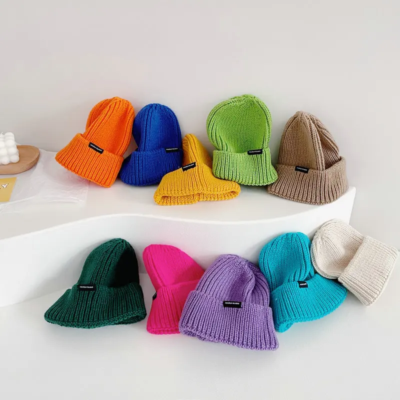 Kids Knitting Hats Wool Solid Cotton Blends Winter Beanies Caps for Fashion Baby Girls Boys Candy Color Caps 2021 New
Kids Knitting Hats Wool Solid Cotton Blends Winter Beanies Caps for Fashion Baby Girls Boys Candy Color Caps 2021 New
