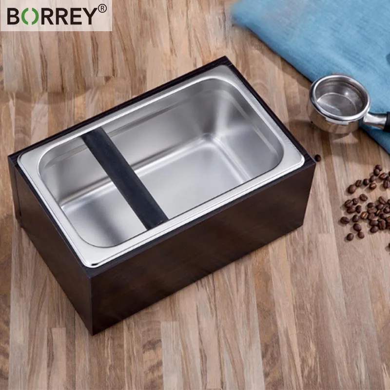 BORREY Coffee Knock Box Durable Accessories Sturdy Container Coffee Grind Knock Box with Removable Knock Bar and Non-Slip Base
BORREY Coffee Knock Box Durable Accessories Sturdy Container Coffee Grind Knock Box with Removable Knock Bar and Non-Slip Base
