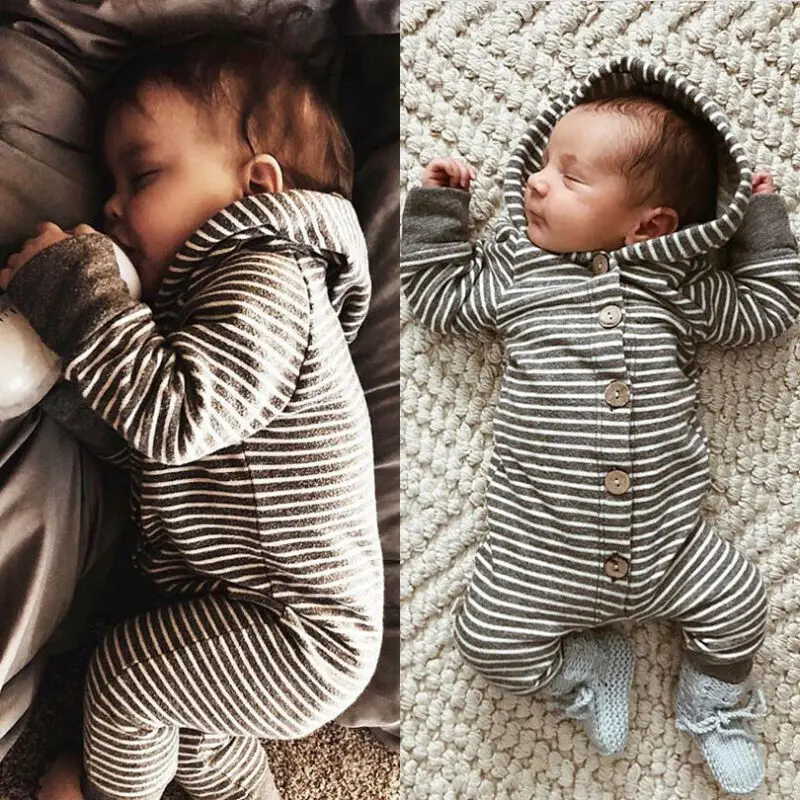 Baby Boy Striped Long Sleeve Hooded Romper 0-24M Newborn Infant Toddler Spring Autumn Casual Cotton Jumpsuit Outfit
Baby Boy Striped Long Sleeve Hooded Romper 0-24M Newborn Infant Toddler Spring Autumn Casual Cotton Jumpsuit Outfit