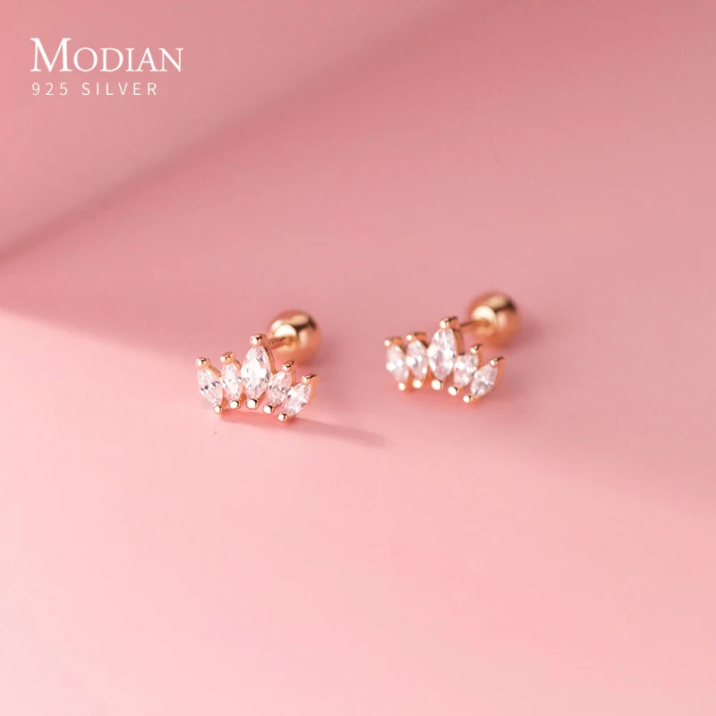 Modian Мода Новый мини Крошечный Циркон Корона Real 100% 925 стерлингового серебра не
