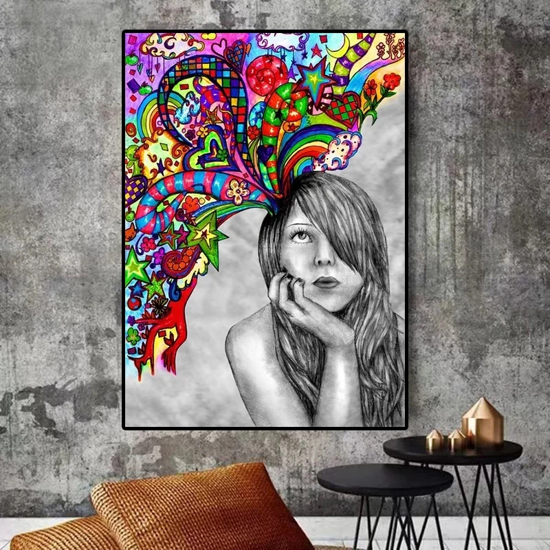 Modern Whimsical Girl Canvas Paintings Graffiti Art Posters and Prints Wall Art Pictures for Living Room Cuadros Home Decoration
Modern Whimsical Girl Canvas Paintings Graffiti Art Posters and Prints Wall Art Pictures for Living Room Cuadros Home Decoration