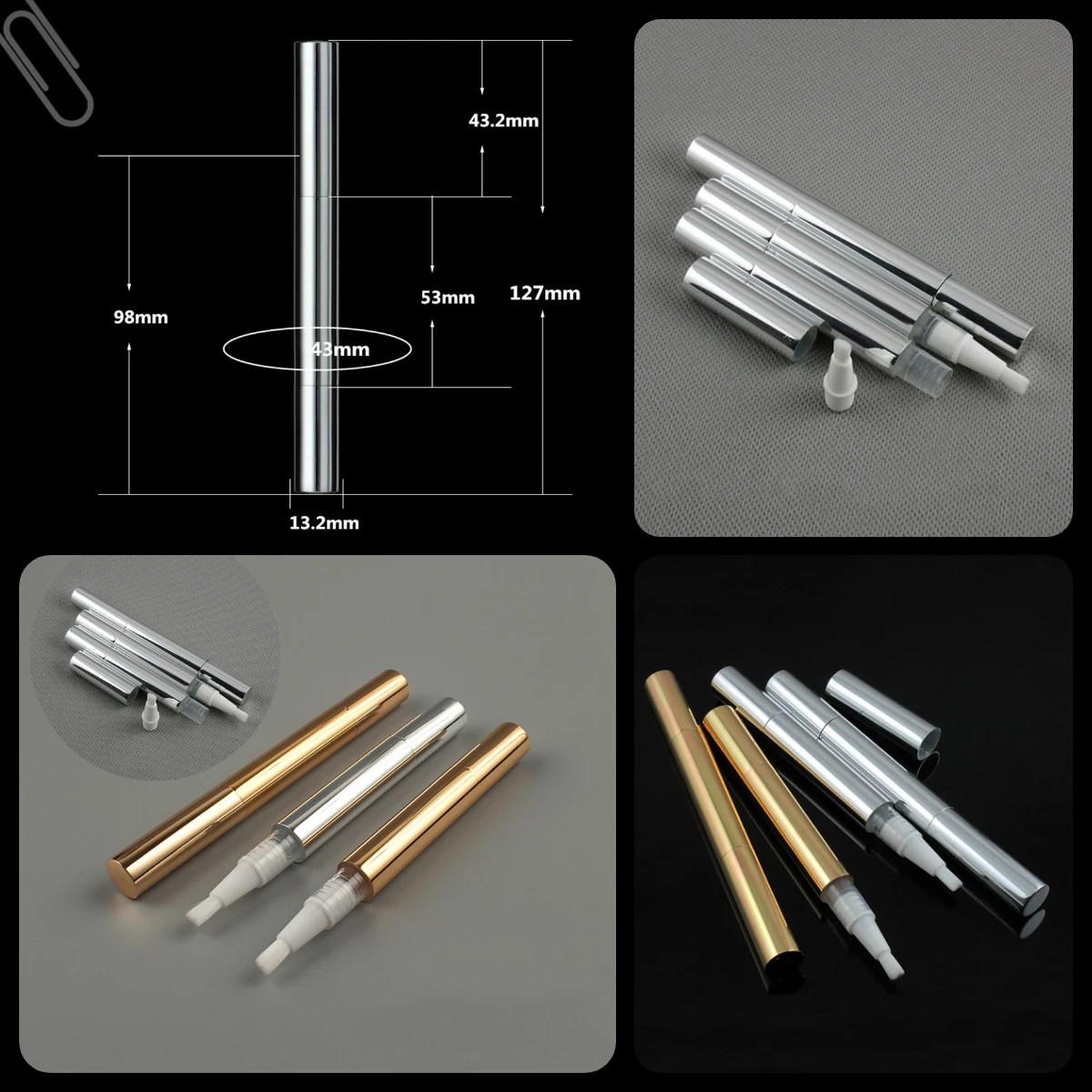 1Pcs 3 ml Twist Pens Cosmetic Lip Gloss Container Empty Nail Oil Pen with Brush Tip Cosmetic Lip Gloss Container Applicators
1Pcs 3 ml Twist Pens Cosmetic Lip Gloss Container Empty Nail Oil Pen with Brush Tip Cosmetic Lip Gloss Container Applicators