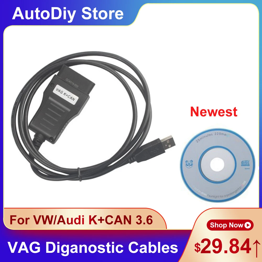 VAG K+CAN V3.6 OBD/OBDⅡ USB Diagnostic Cables Code Reader Car Scanner Correction 3.6 For VW For Audi Skoda Seat English
VAG K+CAN V3.6 OBD/OBDⅡ USB Diagnostic Cables Code Reader Car Scanner Correction 3.6 For VW For Audi Skoda Seat English