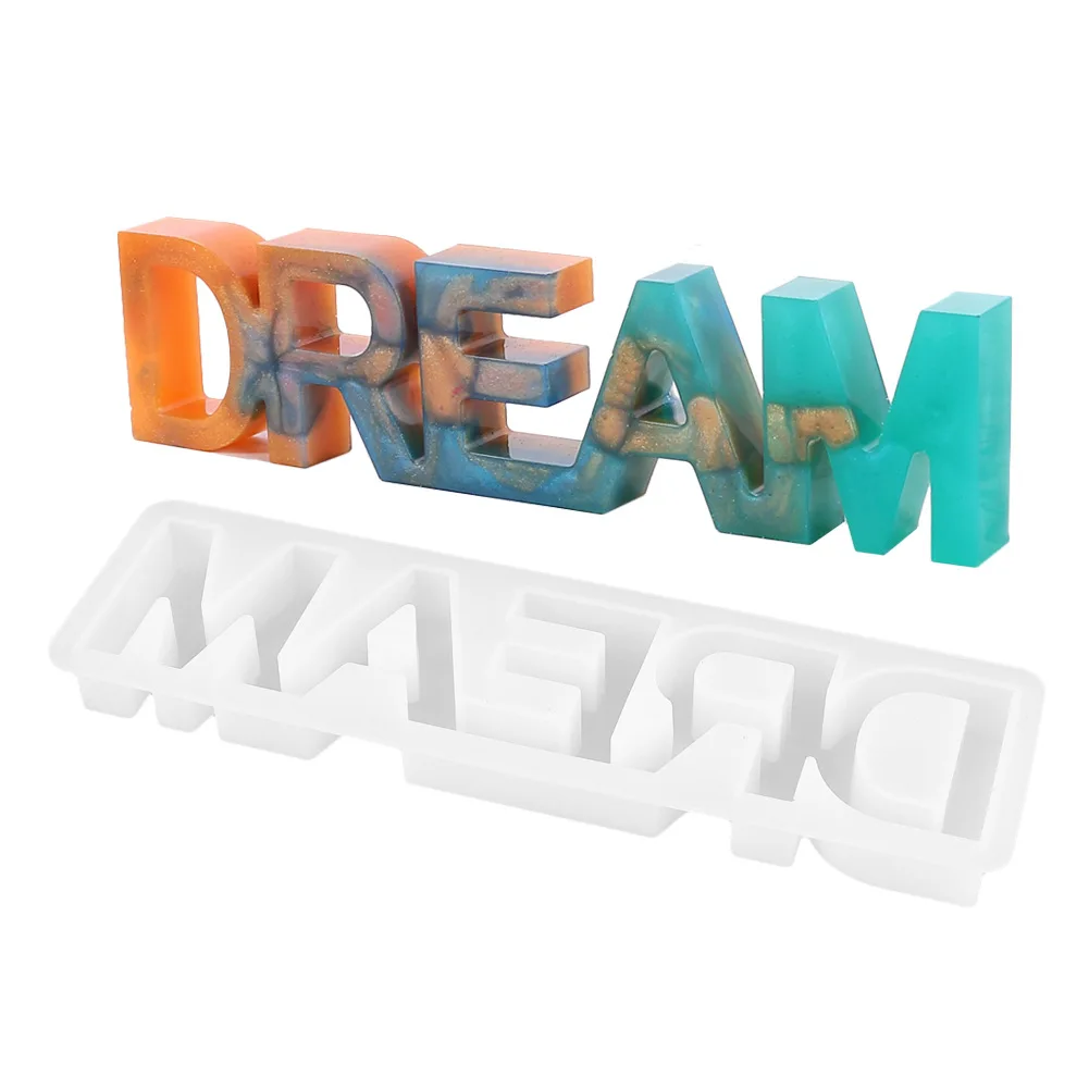 Dream Letter Resin Mold Word Sign Silicone Molds For Resin Jewelry Making Epoxy Mould For Diy Craft Table Decoration Home Decor
Dream Letter Resin Mold Word Sign Silicone Molds For Resin Jewelry Making Epoxy Mould For Diy Craft Table Decoration Home Decor