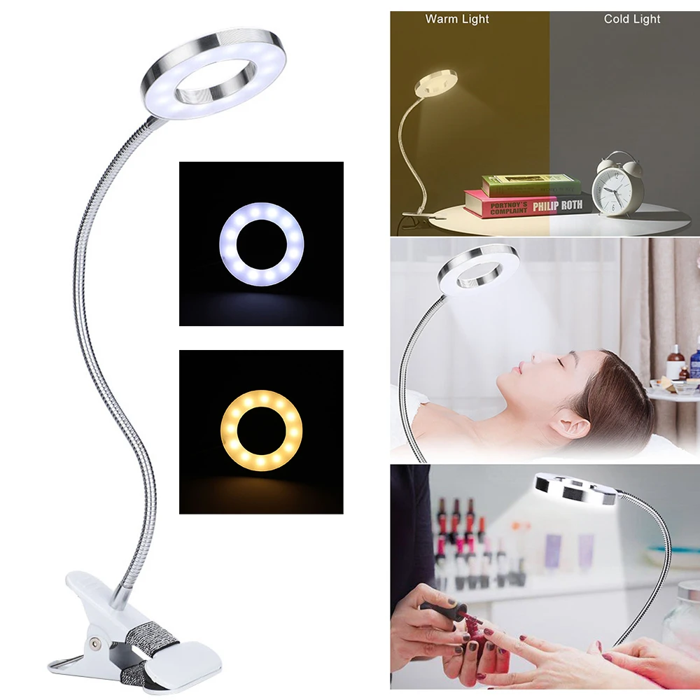 USB LED desk lamp clip-on desk lamp flexible eye protection 360 degree bendable reading desk lamp suitable for beauty reading 
USB LED desk lamp clip-on desk lamp flexible eye protection 360 degree bendable reading desk lamp suitable for beauty reading