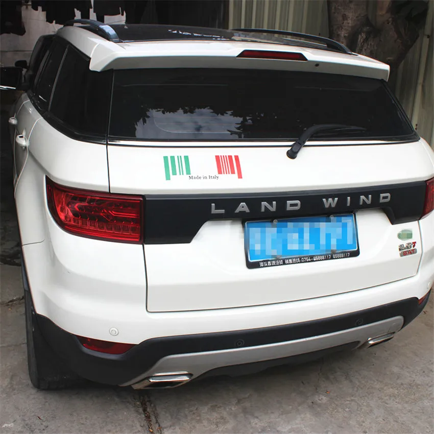 9x25 см Сделано в Италии Флаг штрих-код Автомобильная забавная Наклейка ПВХ
