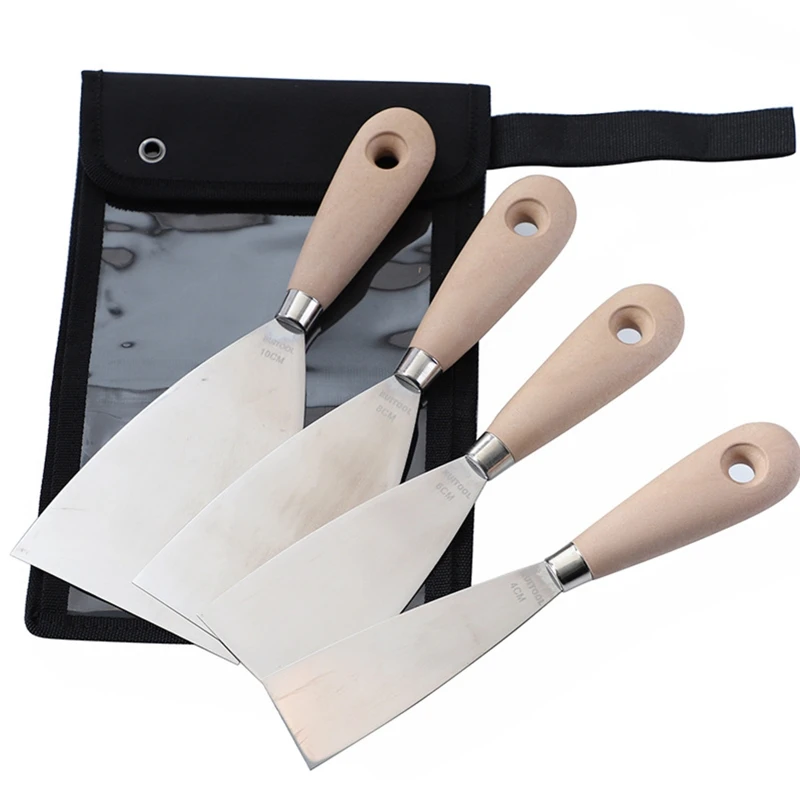 1/4pcs Putty Knife Scraper Blade Shovel Stainless Steel Wooden Handle Wall Paint Plastering Spatula Hand Tool
1/4pcs Putty Knife Scraper Blade Shovel Stainless Steel Wooden Handle Wall Paint Plastering Spatula Hand Tool