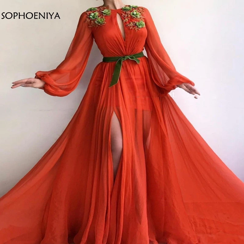 Женское шифоновое платье, оранжевое платье для выпускного вечера с высоким воротом и длинным рукавом, 2021
Женское шифоновое платье, оранжевое платье для выпускного вечера с высоким воротом и длинным рукавом, 2021