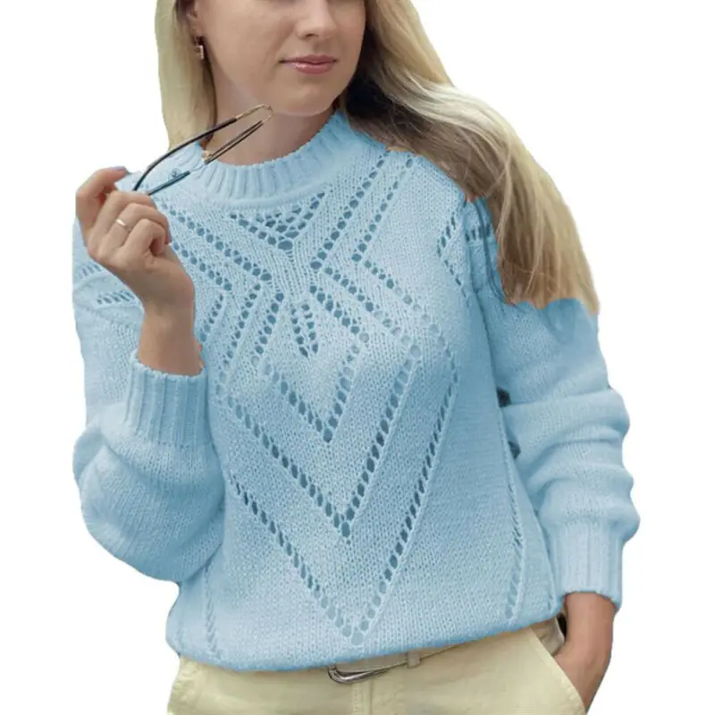Fashion Clothes Women Winter Warm Knit Sweater Long Sleeve Hollow Out Jumper Solid Crew Neck Pullover Knitwear Casual Loose Tops
Fashion Clothes Women Winter Warm Knit Sweater Long Sleeve Hollow Out Jumper Solid Crew Neck Pullover Knitwear Casual Loose Tops