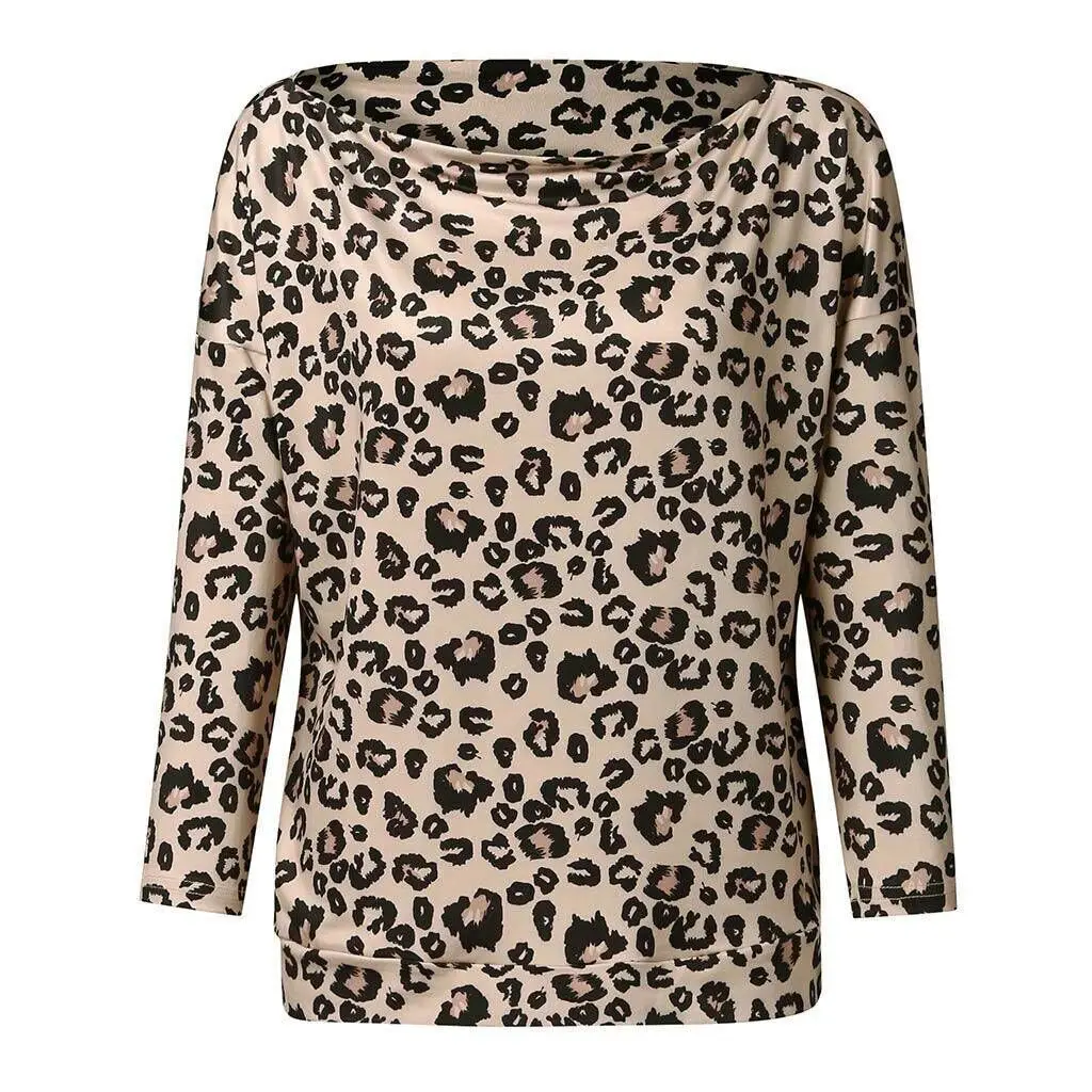 Leopard Pattern Print Slash Neck Long Sleeves Casual Style Shirt New Spring and Autumn All-Matching Women Tops
Leopard Pattern Print Slash Neck Long Sleeves Casual Style Shirt New Spring and Autumn All-Matching Women Tops