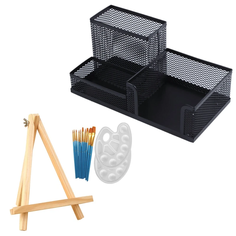 Металлический держатель для ручек с сеткой, 3 отделения, 13 шт.
Металлический держатель для ручек с сеткой, 3 отделения, 13 шт.