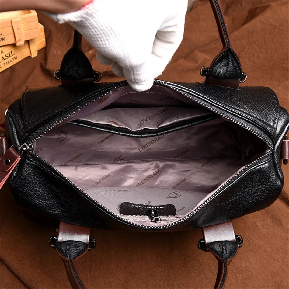 Genuine Brand Ladies Hand Bag Leather Luxury Handbags Women Bags Designer Boston Crossbody Bags For Women 2021 Tote Sac A Main 
Genuine Brand Ladies Hand Bag Leather Luxury Handbags Women Bags Designer Boston Crossbody Bags For Women 2021 Tote Sac A Main