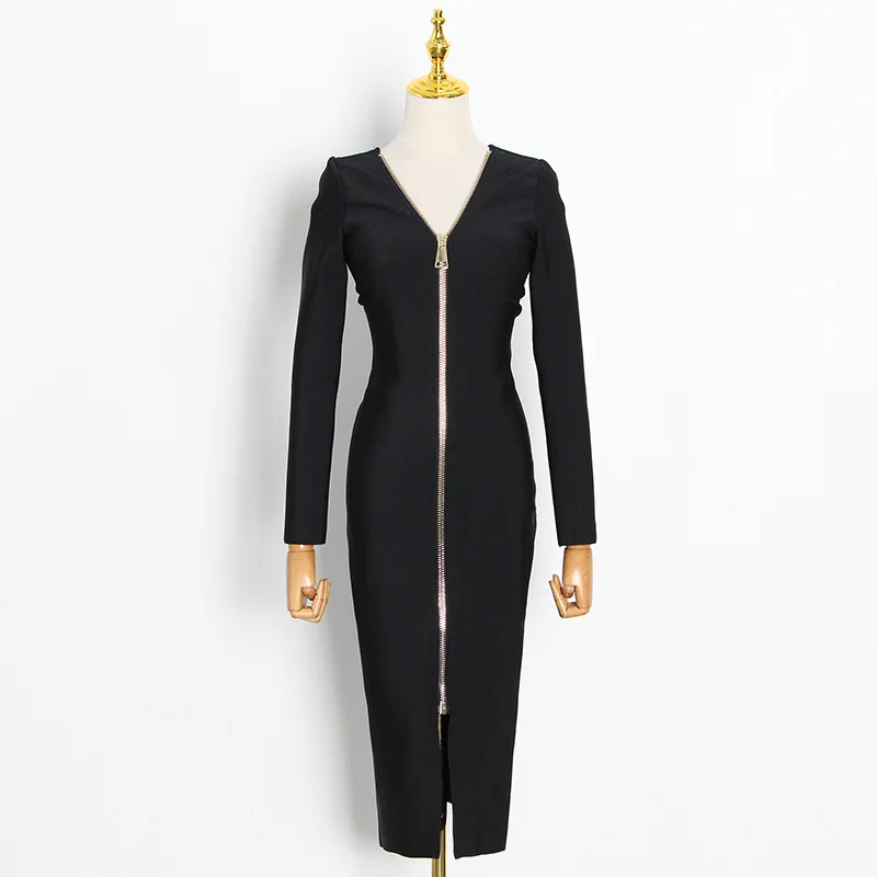 Johnature Fashion Sexy Backless V-neck Package Hip Party Dresses 2021 Spring Autumn New Solid Color Slits Zippers Women Dress
Johnature Fashion Sexy Backless V-neck Package Hip Party Dresses 2021 Spring Autumn New Solid Color Slits Zippers Women Dress