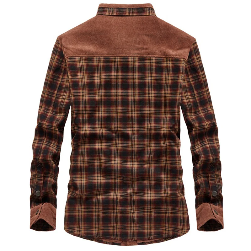 BOLUBAO повседневная брендовая мужская рубашка в клетку Осень зима Мужская