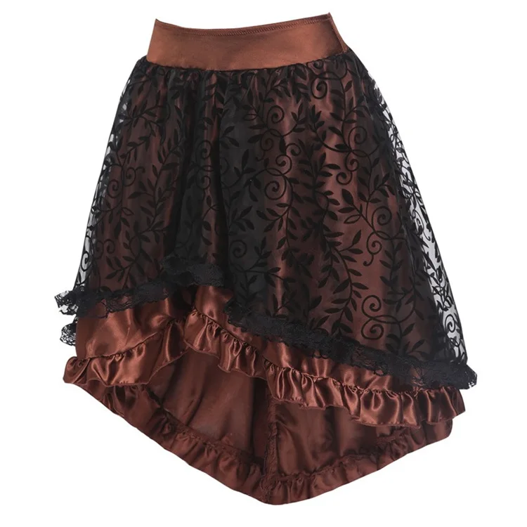 Gothic Steampunk Skirt for Women Black Lace Corset Skirt Brown Pirate Skirts Victorian Burlesque Costumes Corset skirt
Gothic Steampunk Skirt for Women Black Lace Corset Skirt Brown Pirate Skirts Victorian Burlesque Costumes Corset skirt