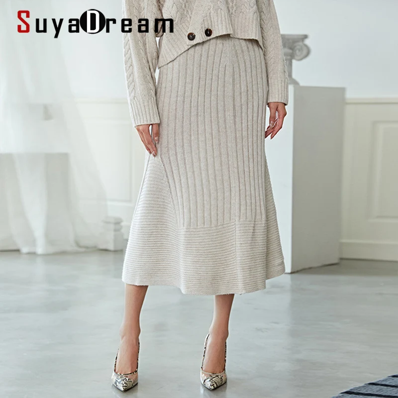 Длинная женская юбка SuyaDream, теплая шерстяная Однотонная юбка А-силуэта с высокой талией и ребрами, зима 2020
Длинная женская юбка SuyaDream, теплая шерстяная Однотонная юбка А-силуэта с высокой талией и ребрами, зима 2020
